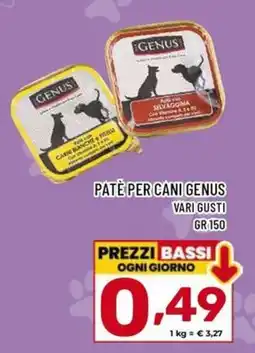 Il Centesimo Paté per cani Genus offerta