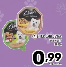 Il Centesimo Paté per cani Cesar offerta