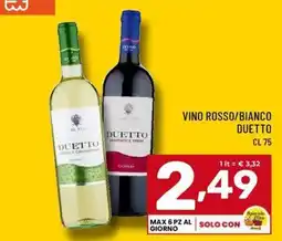 Il Centesimo Vino rosso/bianco Duetto offerta