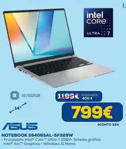 DIMOStore Asus Notebook S5406SAL-SF329W offerta