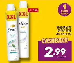 Il Centesimo Deodorante spray Dove offerta