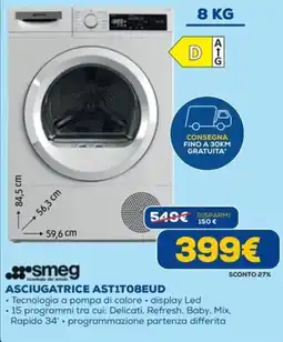 DIMOStore Asciugatrice Smeg AST1T08EUD offerta