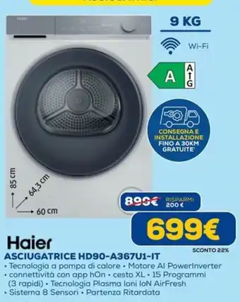 Haier Asciugatrice HD90-A367U1-IT