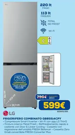 DIMOStore Frigorifero combinato GGBS514CPY offerta