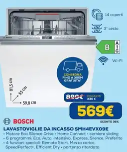 DIMOStore Lavastoviglie da incasso Bosch SMH4EVX09E offerta