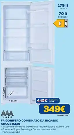 DIMOStore Frigorifero combinato da incasso AHC034SEB1 offerta