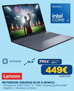 DIMOStore Lenovo NOTEBOOK IDEAPAD SLIM 3 15IWC11 offerta