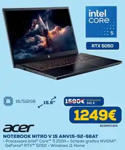 DIMOStore Acer Notebook Nitro V 15 offerta