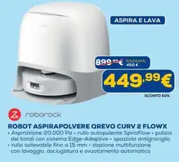 DIMOStore Roborock Robot Aspirapolvere Qrevo Curv 2 Flowx offerta