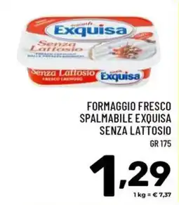 Il Centesimo Formaggio fresco spalmabile Exquisa senza lattosio offerta