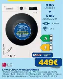 DIMOStore Lavasciuga W4NX1095NWB offerta