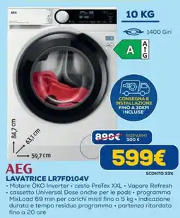 DIMOStore AEG Lavatrice LR7FD104V offerta