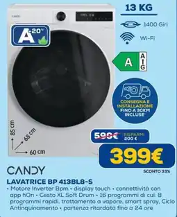 DIMOStore Candy lavatrice bp 413bl8-s offerta