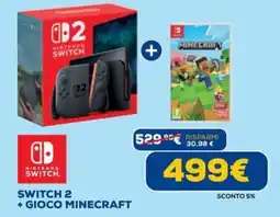 DIMOStore Nintendo Switch 2 + Gioco Minecraft offerta