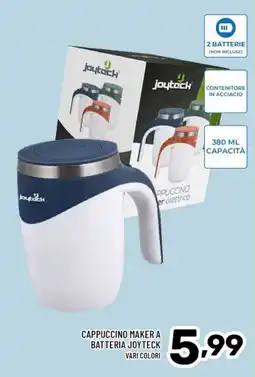 Il Centesimo Cappuccino maker a batteria Joytech offerta