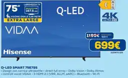 DIMOStore Q-LED SMART 75E79S Hisense offerta