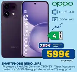 DIMOStore oppo smartphone reno 16 fs offerta