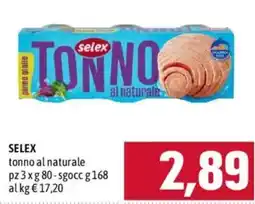 Emisfero Selex tonno al naturale offerta