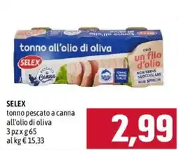 Emisfero SELEX tonno pescato a canna all’olio di oliva offerta