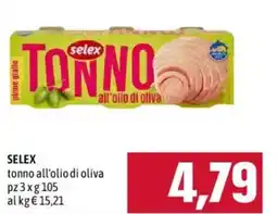 Emisfero Selex tonno all'olio di oliva offerta