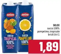 Emisfero Selex succo 100% pompelmo, tropicale offerta