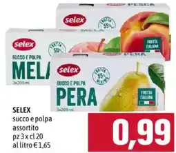 Emisfero Selex succo e polpa assortito offerta