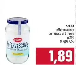 Emisfero Selex effervescente con succo di limone offerta