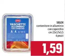 Emisfero Vaschette alluminio con coperchio Selex offerta