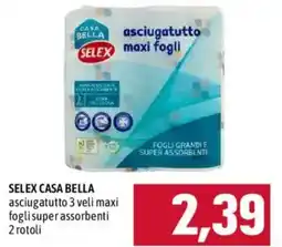 Emisfero SELEX CASA BELLA asciugatutto 3 veli maxi fogli super assorbenti offerta