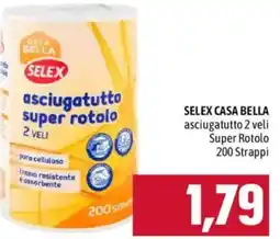 Emisfero SELEX CASA BELLA asciugatutto 2 veli Super Rotolo offerta