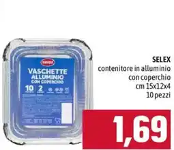 Emisfero Vaschette alluminio con coperchio Selex offerta