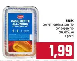 Emisfero Vaschette alluminio con coperchio Selex offerta