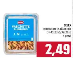 Emisfero Vaschette alluminio Selex offerta