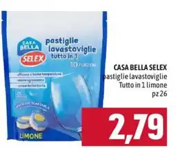 Emisfero Casa Bella Selex pastiglie lavastoviglie Tutto in 1 limone offerta