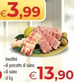 MerSi Supermercati Involtini di pancetta di suino offerta