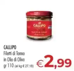 MerSi Supermercati Callipo Filetti di Tonno in Olio di Oliva offerta