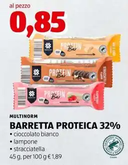 ALDI MULTINORM BARRETTA PROTEICA 32% offerta