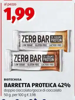 ALDI BIOTECHUSA BARRETTA PROTEICA 42% offerta