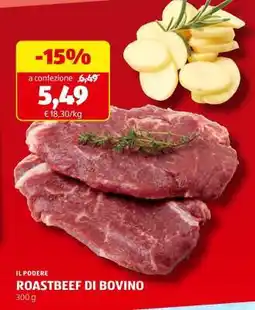ALDI IL PODERE ROASTBEEF DI BOVINO offerta