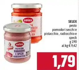 Emisfero Selex pesto pomodori secchi e pistacchio, radicchio e speck offerta