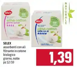 Emisfero SELEX assorbenti con ali filtrante in cotone biologico giorno, notte offerta
