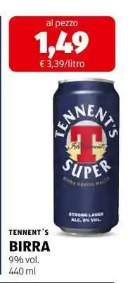 ALDI Tennent's BIRRA offerta