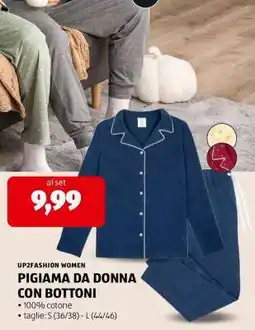 ALDI PIGIAMA DA DONNA CON BOTTONI offerta