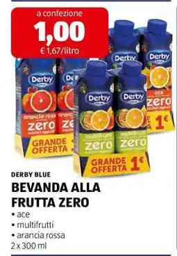 ALDI DERBY BLUE BEVANDA ALLA FRUTTA ZERO offerta