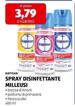 ALDI Napisan Spray disinfettante milleusi offerta