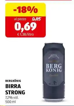 ALDI BERGKÖNIG BIRRA STRONG offerta