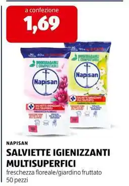 ALDI NAPISAN Salviette Igienizzanti Multisuperfici offerta