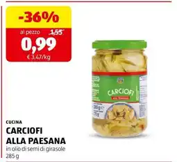 ALDI CARCIOFI ALLA PAESANA offerta