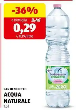 ALDI SAN BENEDETTO ACQUA NATURALE offerta