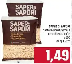 Emisfero Saper di Sapori pasta fresca di semola orecchiette, trofie offerta